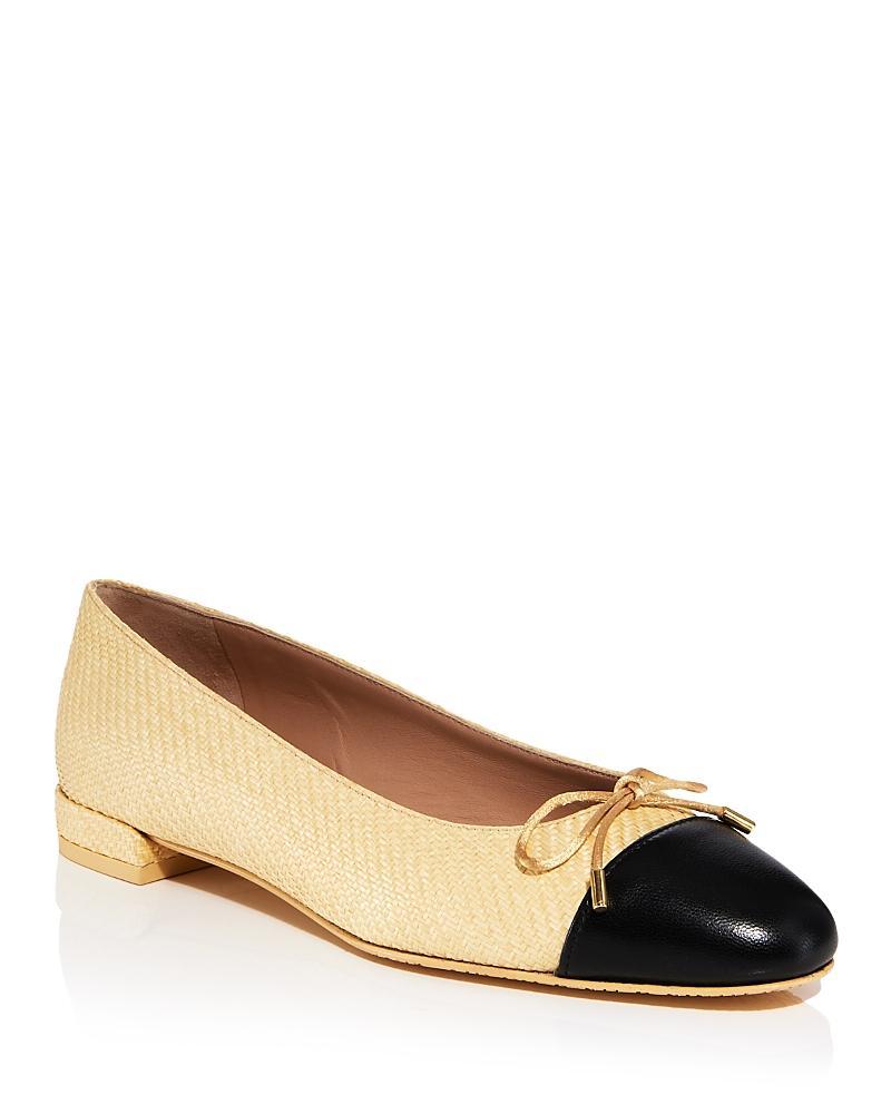 Sleek Bicolor Bow Ballerina Flats Product Image