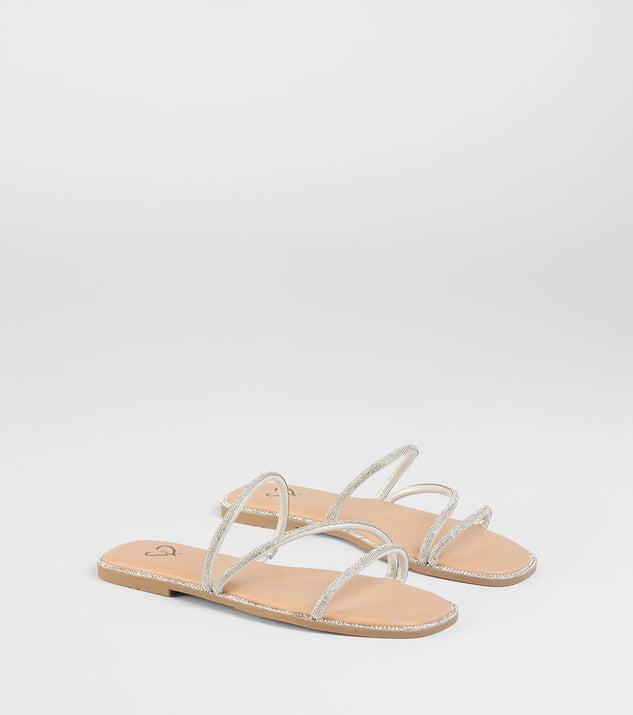 Always Glowing Rhinestone Strap Sandals Product Image