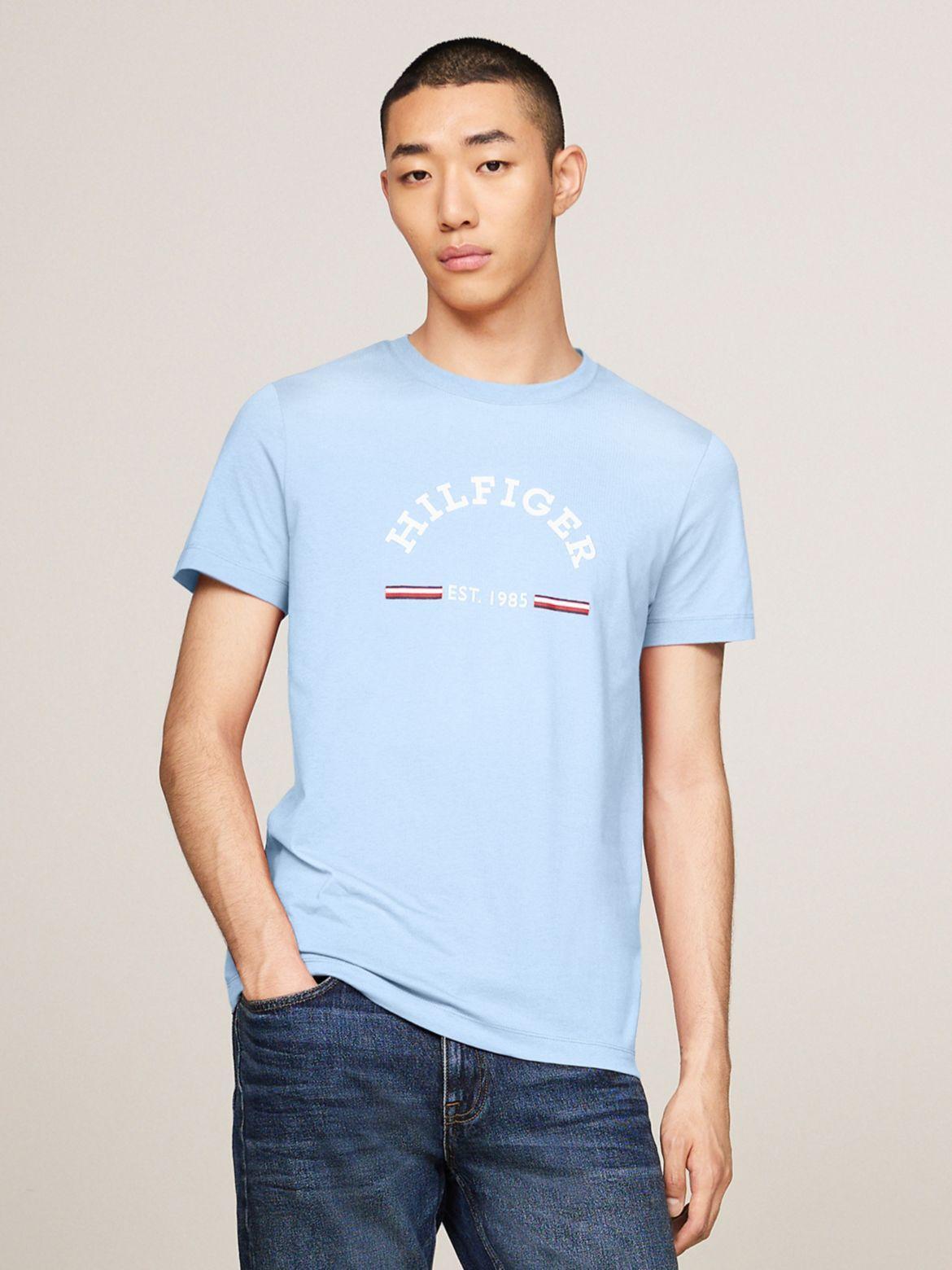 Tommy Hilfiger Mens Slim-Fit Arch Monotype Graphic T-Shirt Product Image