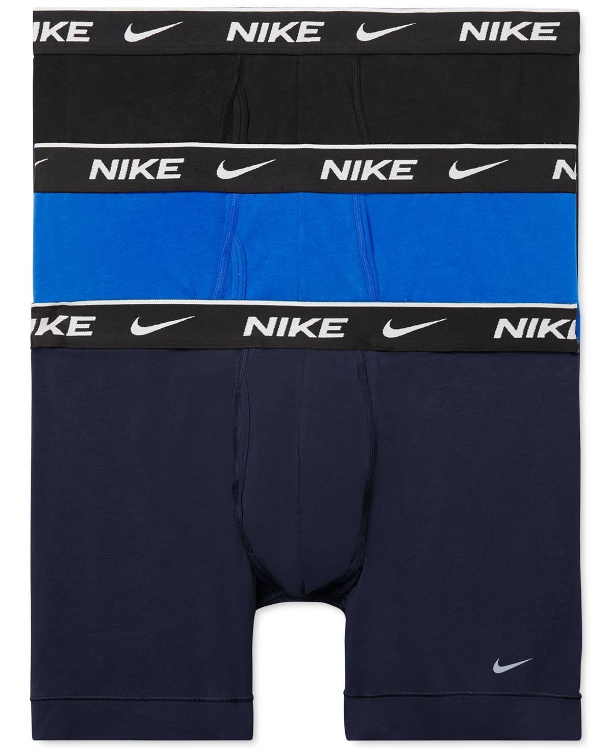 Men's Nike Dri-FIT Essential 3-pack Stretch Boxer Briefs, Size: XXL, Navy Blue Black Product Image