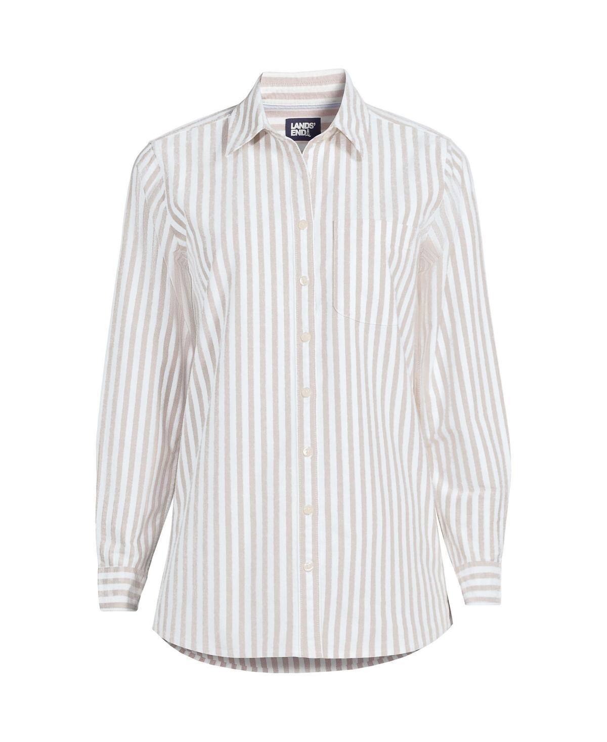 Womens Lands End Long Sleeve Classic Oxford Dress Shirt Product Image