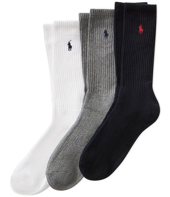 Polo Ralph Lauren Big & Tall Cotton-Blend Crew Socks 3-Pack Product Image