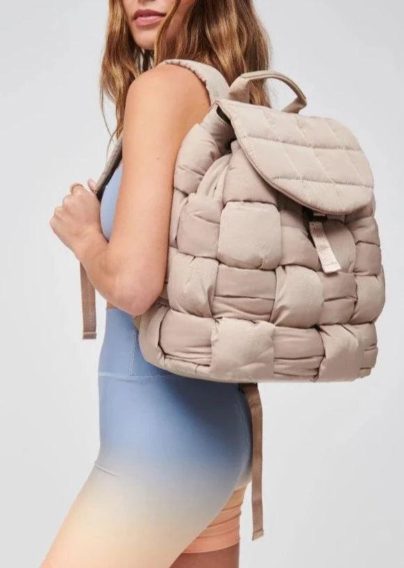 Quilted Woven Nylon Backpack Product Image