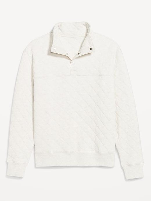 Quarter-Snap Quilted Fleece Sweatshirt Product Image