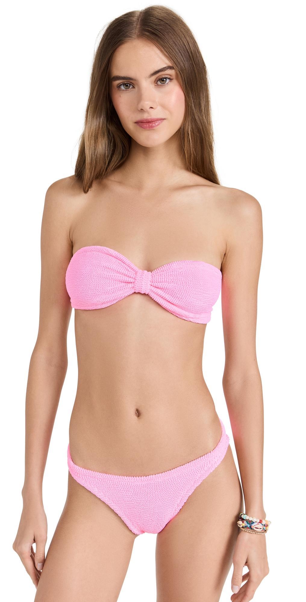Womens Jean Bow Two-Piece Bikini Set - Lilac Product Image