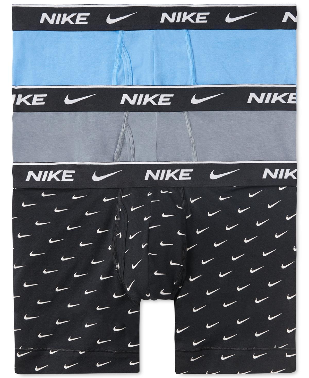 Men's Nike Dri-FIT Essential 3-pack Stretch Boxer Briefs, Size: XXL, Navy Blue Black Product Image