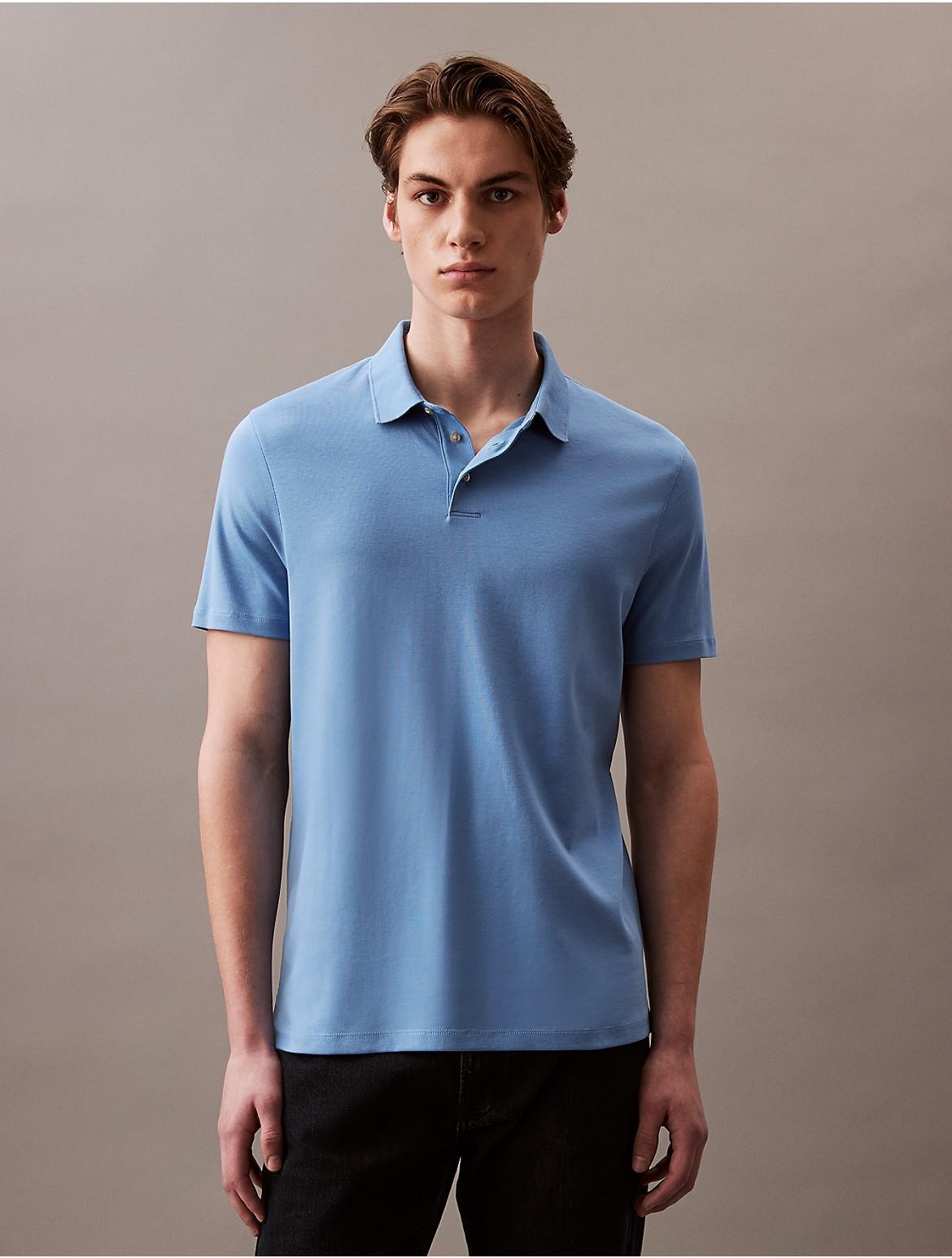 Calvin Klein Men's Supima Cotton Polo Shirt - Blue - XS Product Image