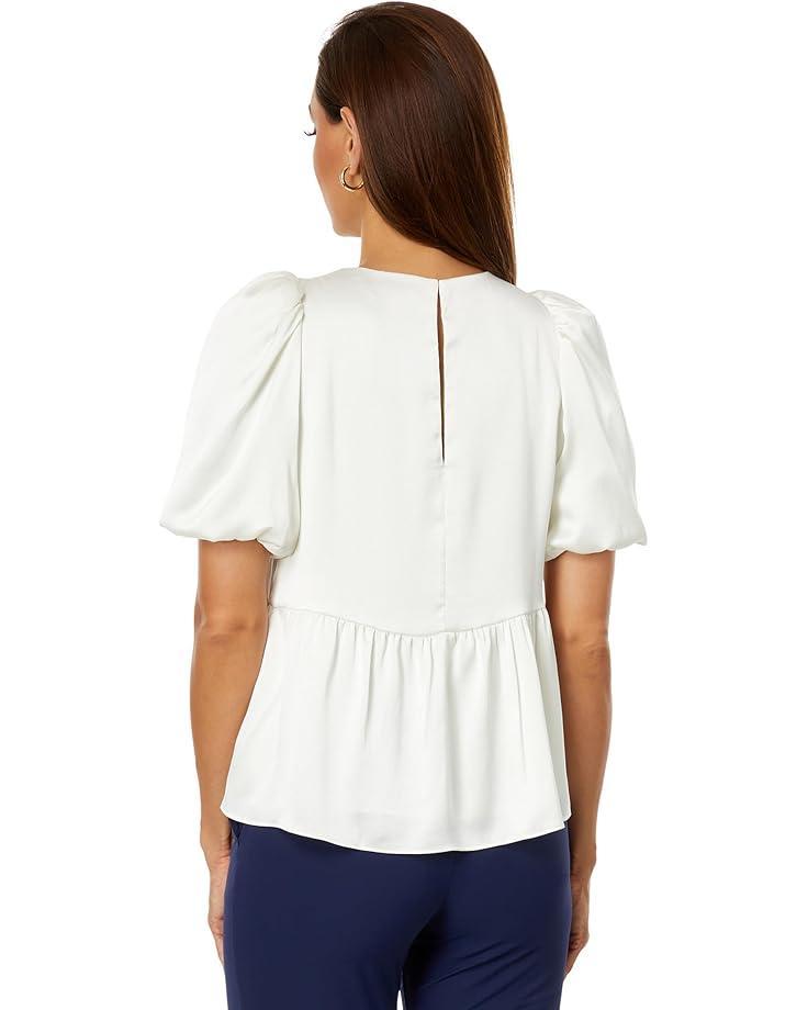 Pin Tuck Blouse with Flutter Sleeve Product Image