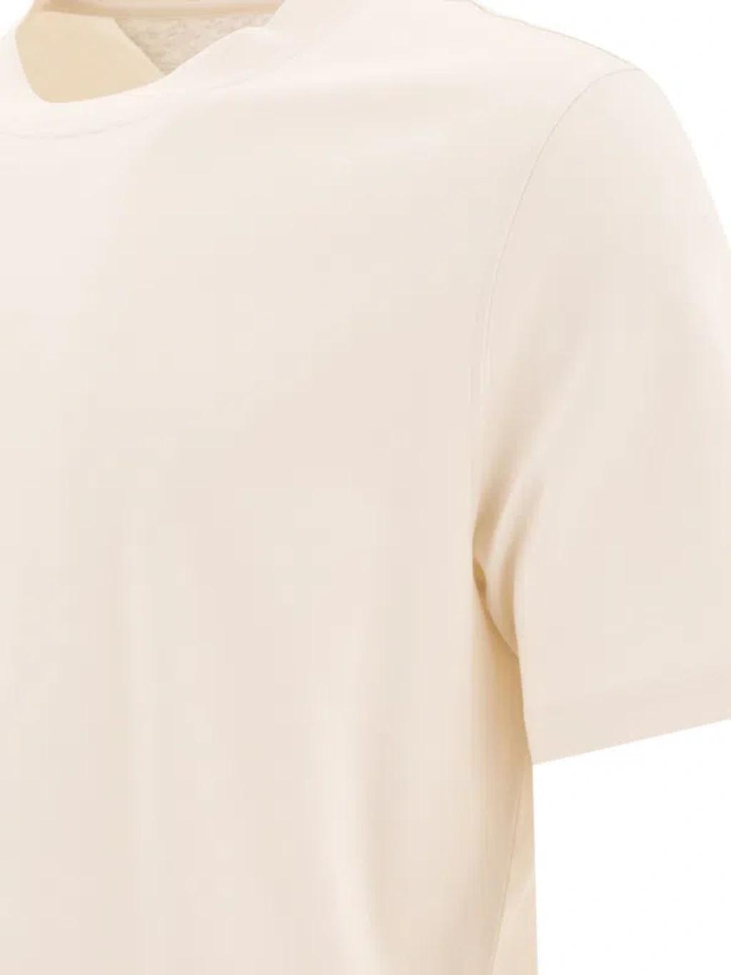BRUNELLO CUCINELLI T-shirts Beige In White Product Image