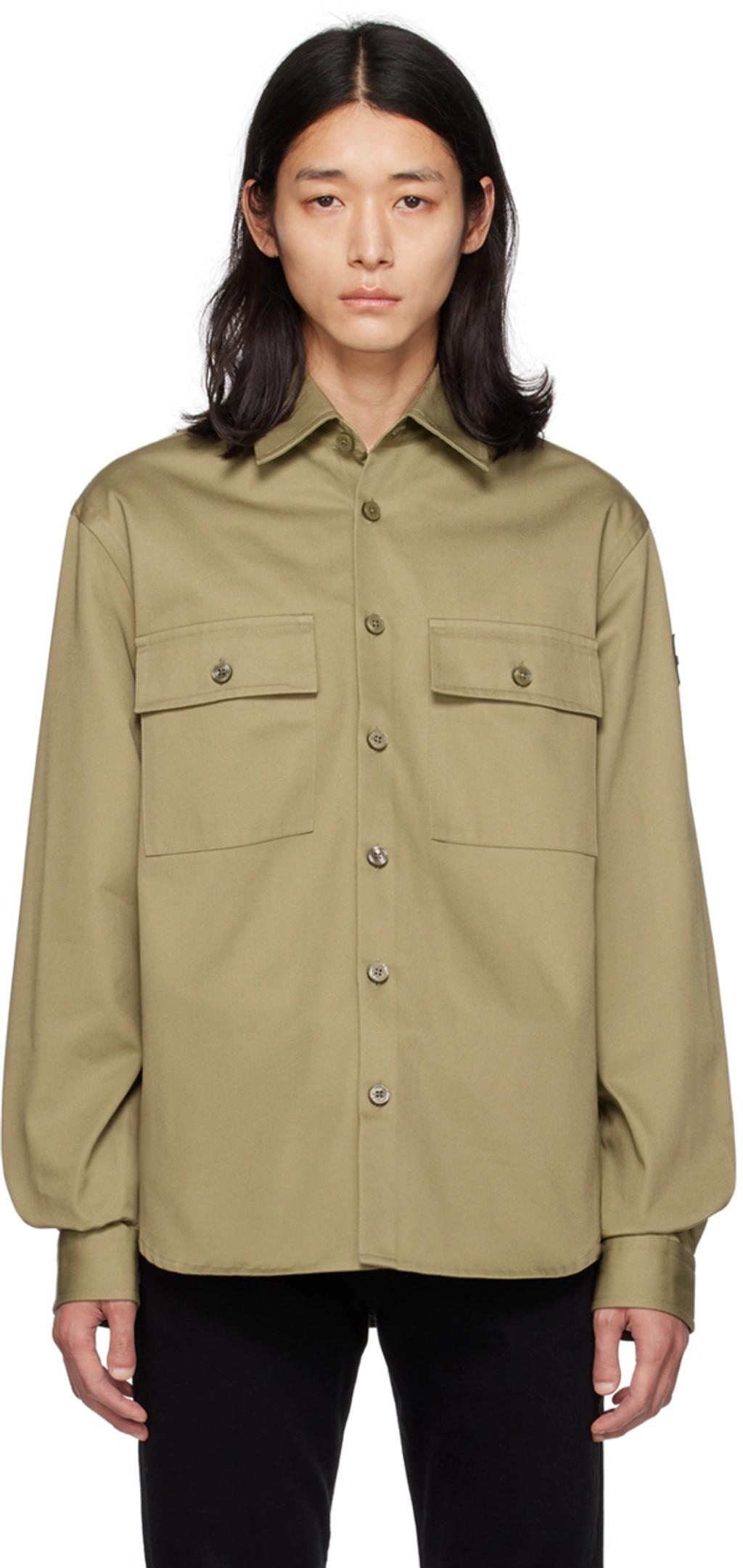 HUGO BOSS Khaki Button Shirt In 336 - Light/pastel G Product Image