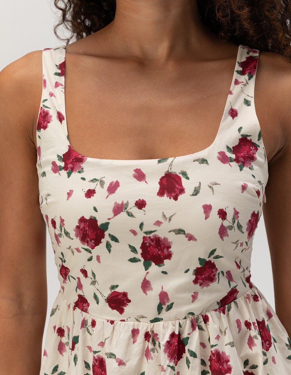 FULL TILT Bubble Hem Womens Dress - Cream/Multi Product Image