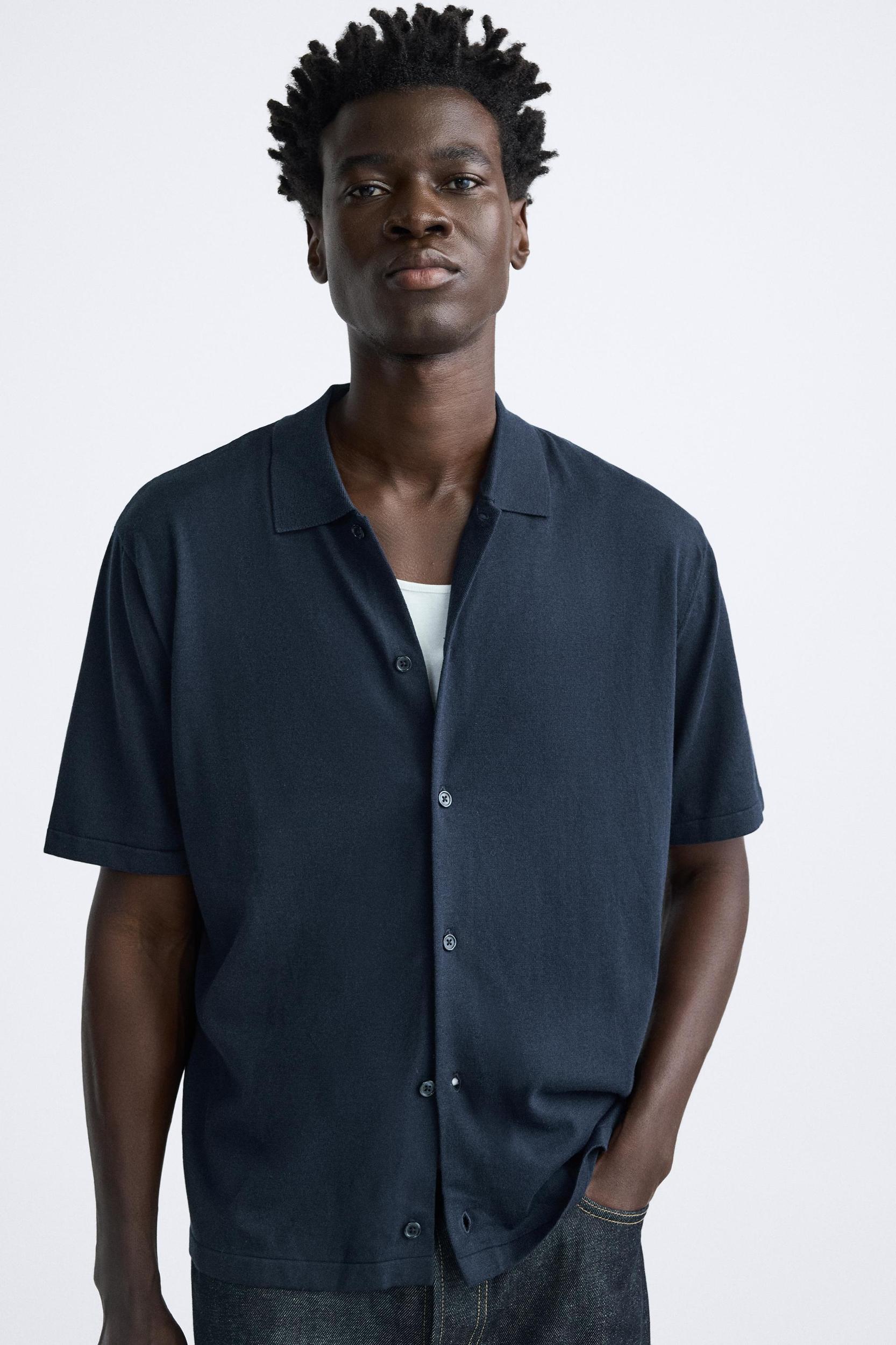 COTTON - LYOCELL KNIT SHIRT Product Image