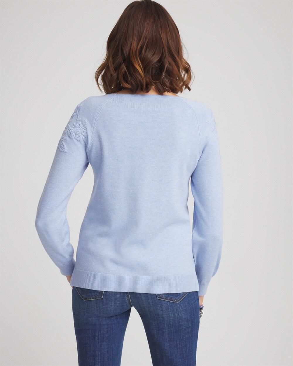 Embroidered Boatneck Sweater Product Image