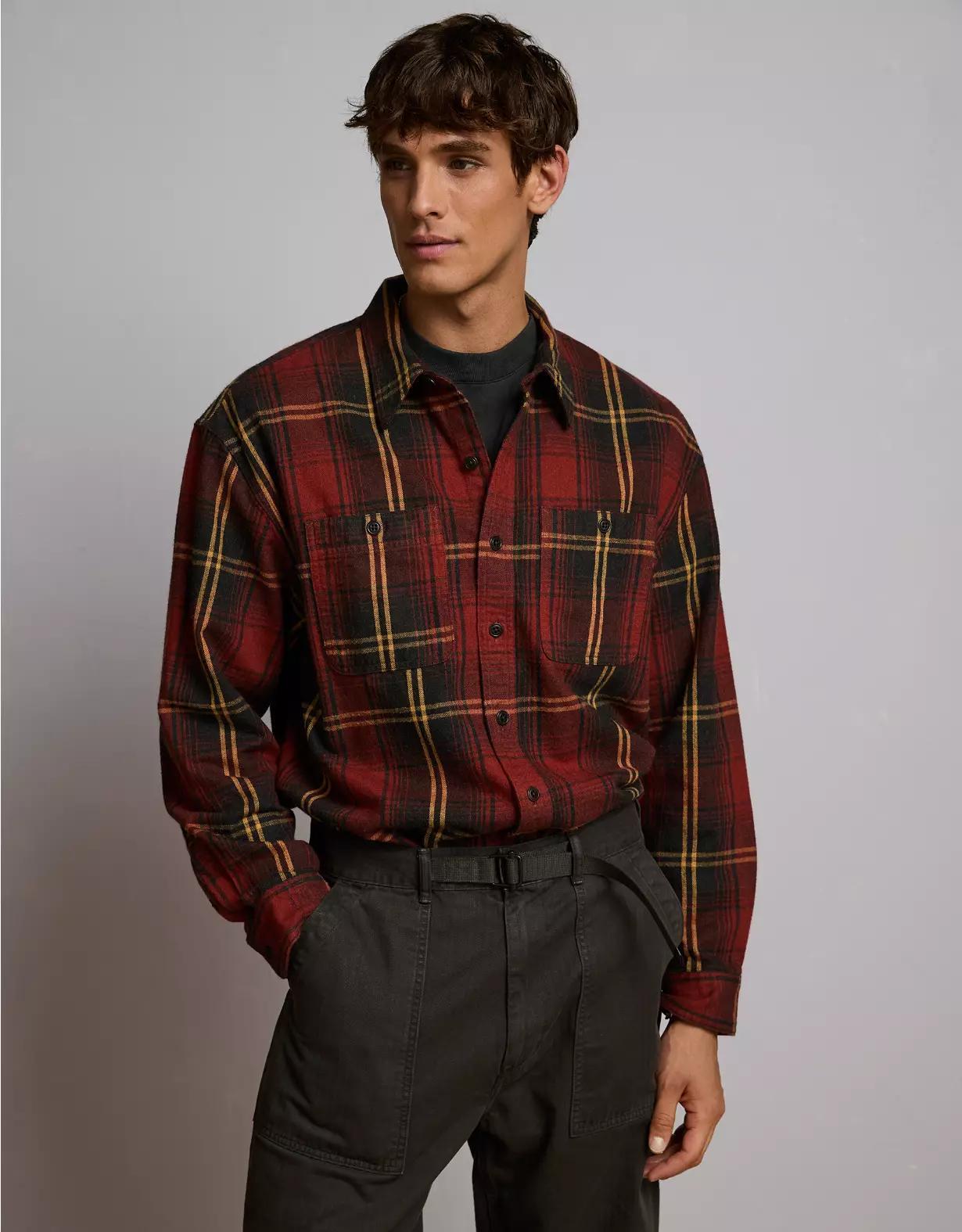 AE77 Premium Flannel Shirt Product Image