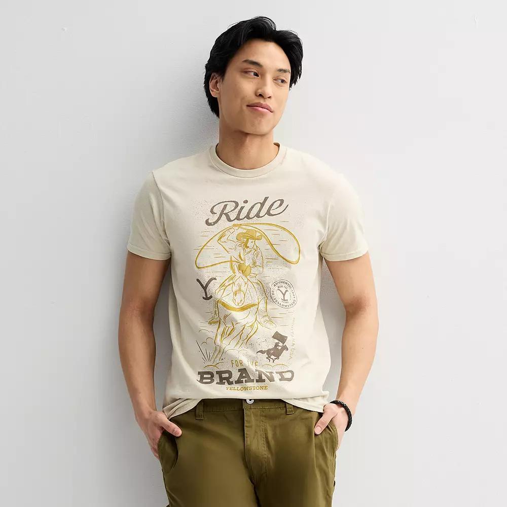 Men's Yellowstone Ride For The Brand Graphic Tee, Size: Small, Pink Product Image