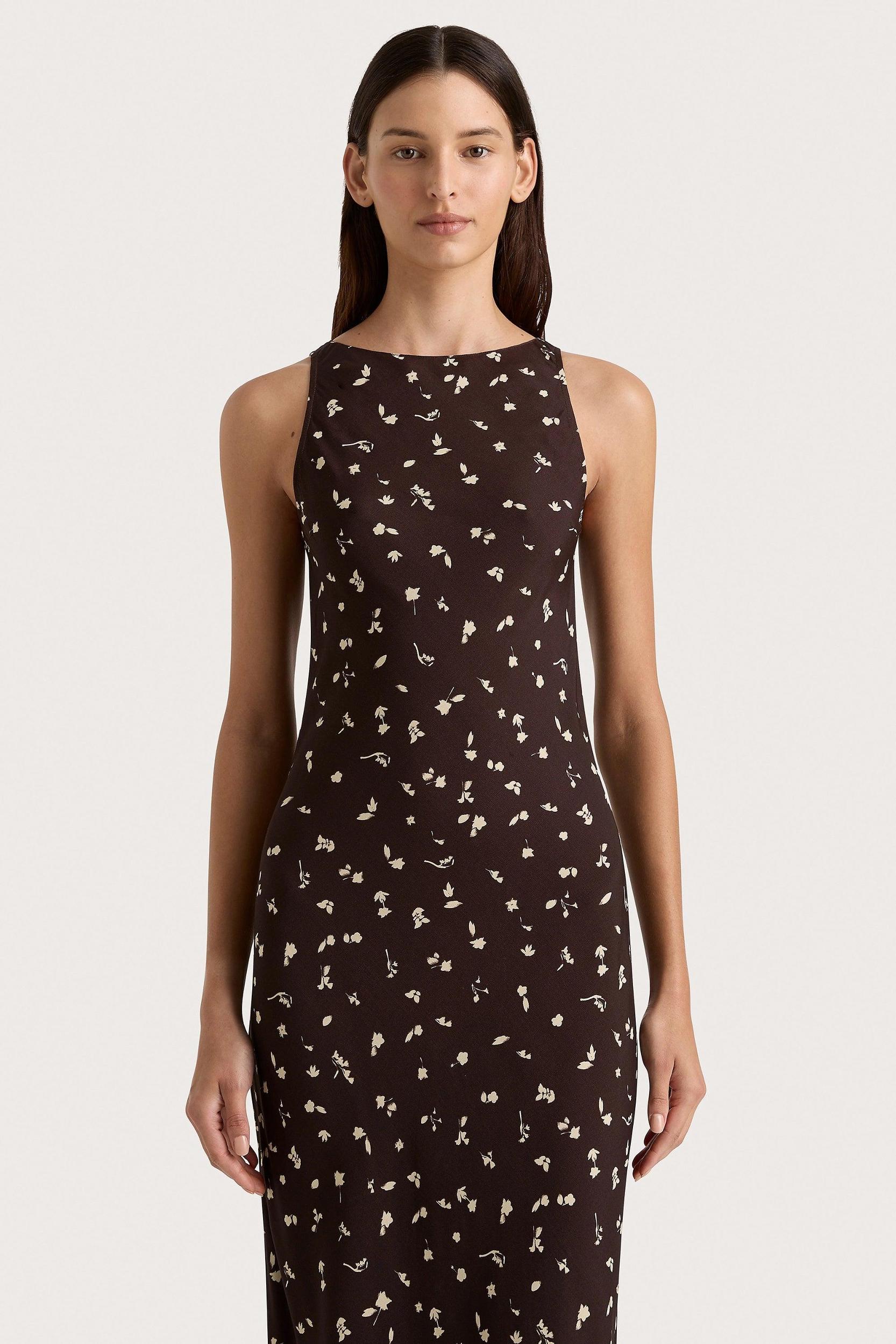 Silya Maxi Dress Clover Brown Product Image