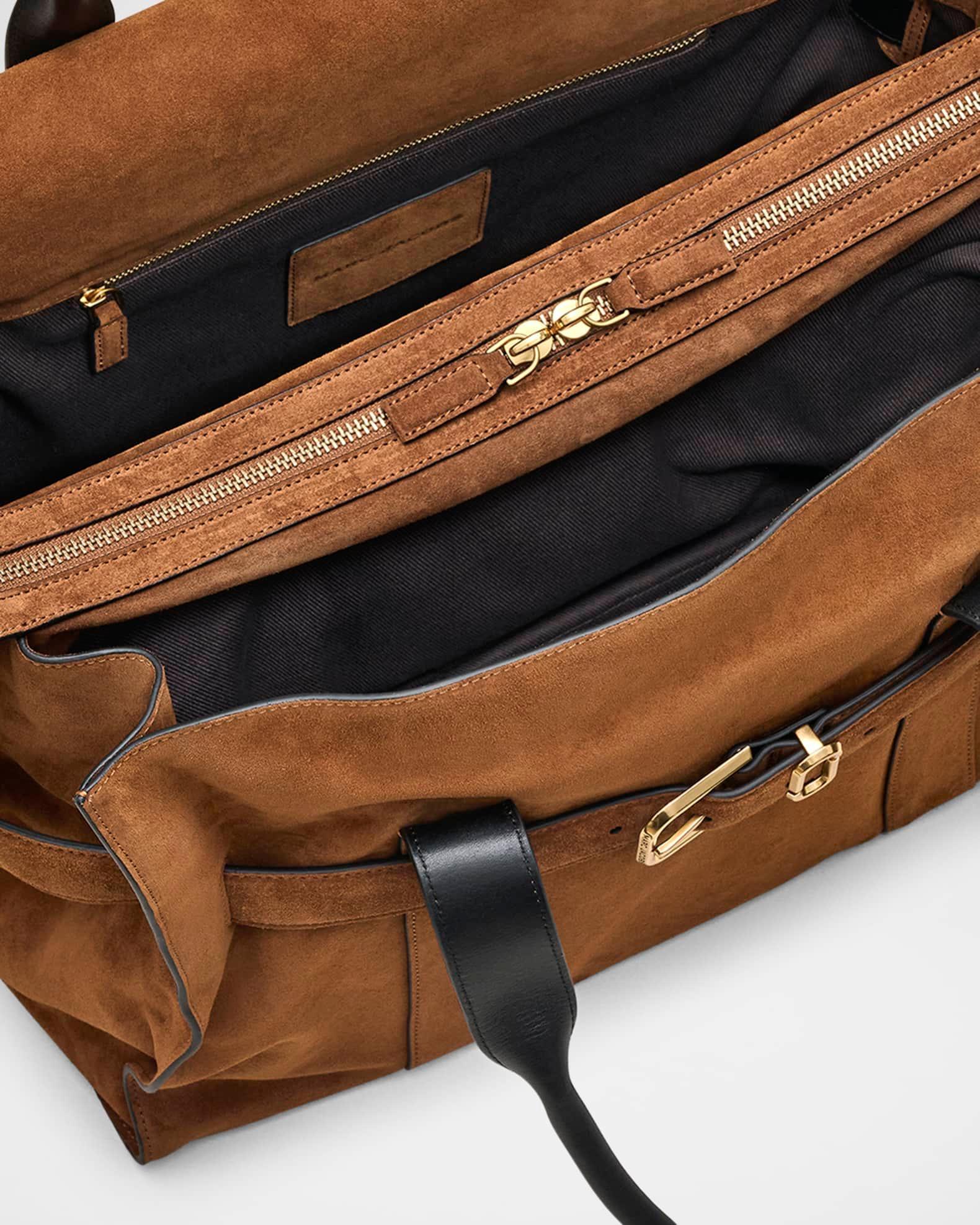 The Dakota Belted Suede Tote Bag Product Image
