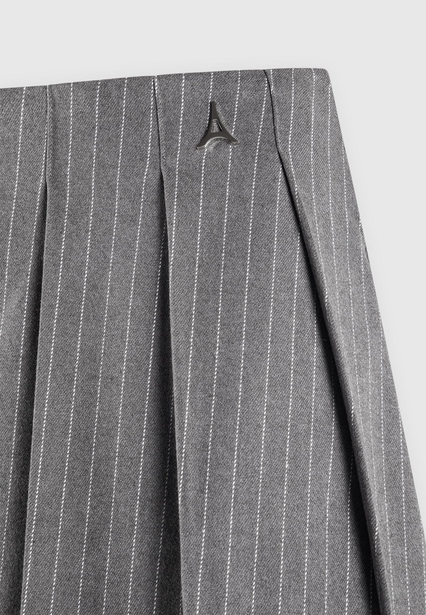 Juliette - Pinstripe Pleated Skort - Grey Pinstripe Female Product Image