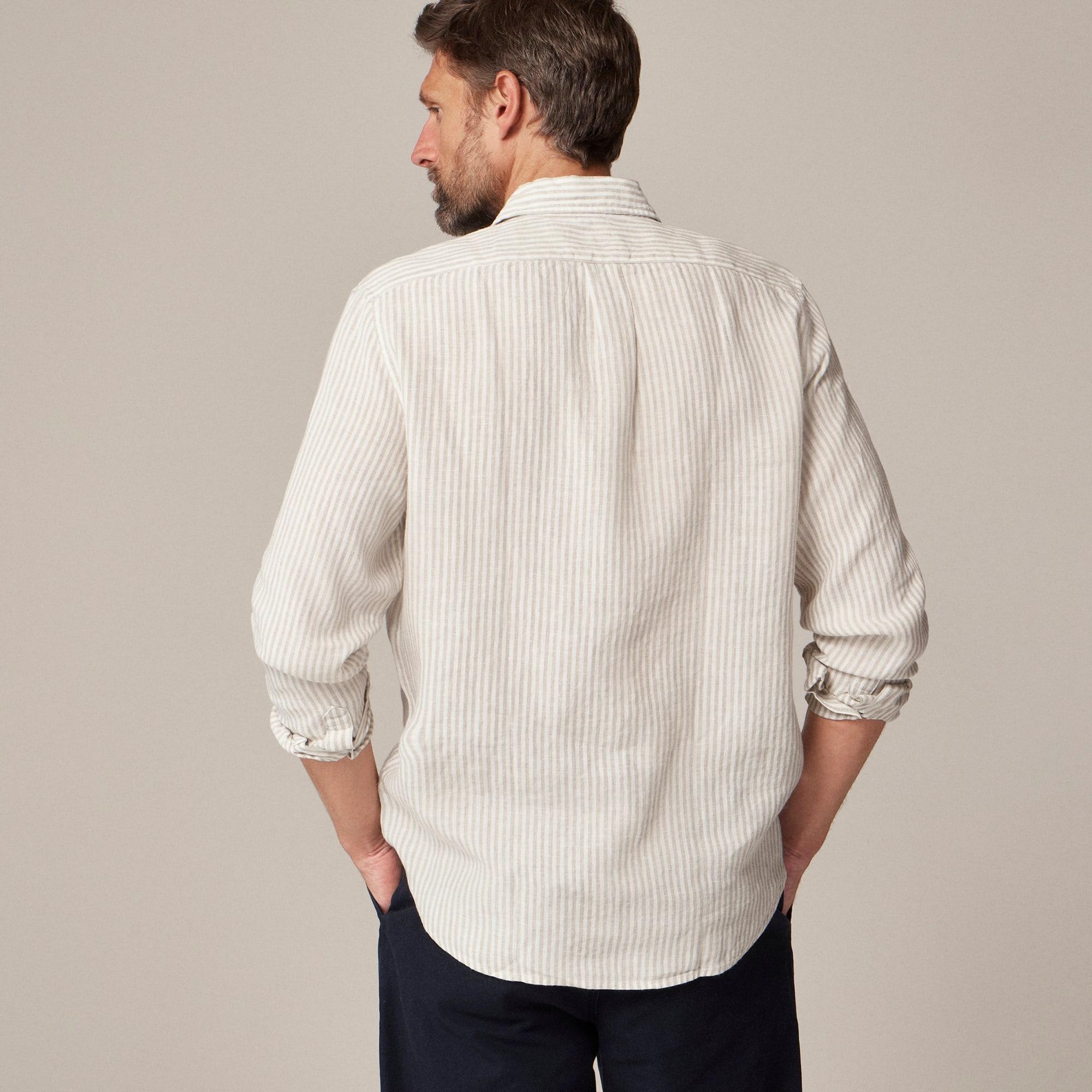 Baird McNutt Irish linen point-collar shirt Product Image