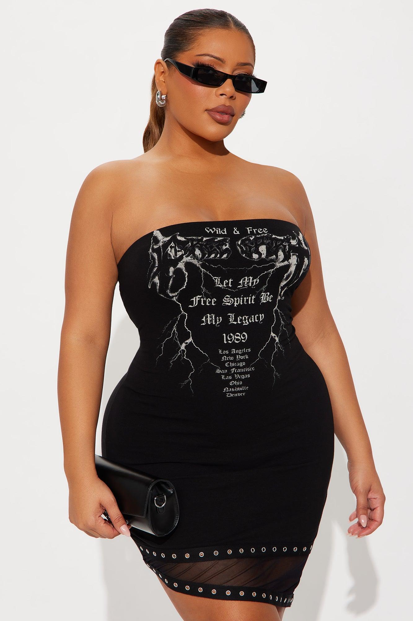 Wild And Free T Shirt Mini Dress - Black/combo Product Image