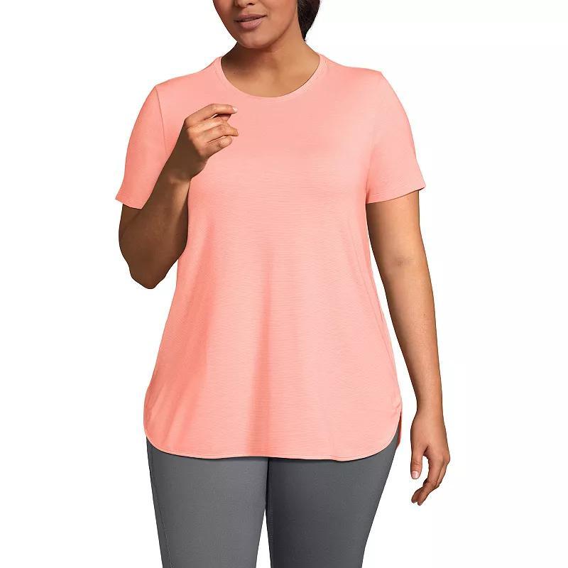 Plus Size Lands End Moisture-Wicking UPF 50 Tunic Tee, Womens Product Image
