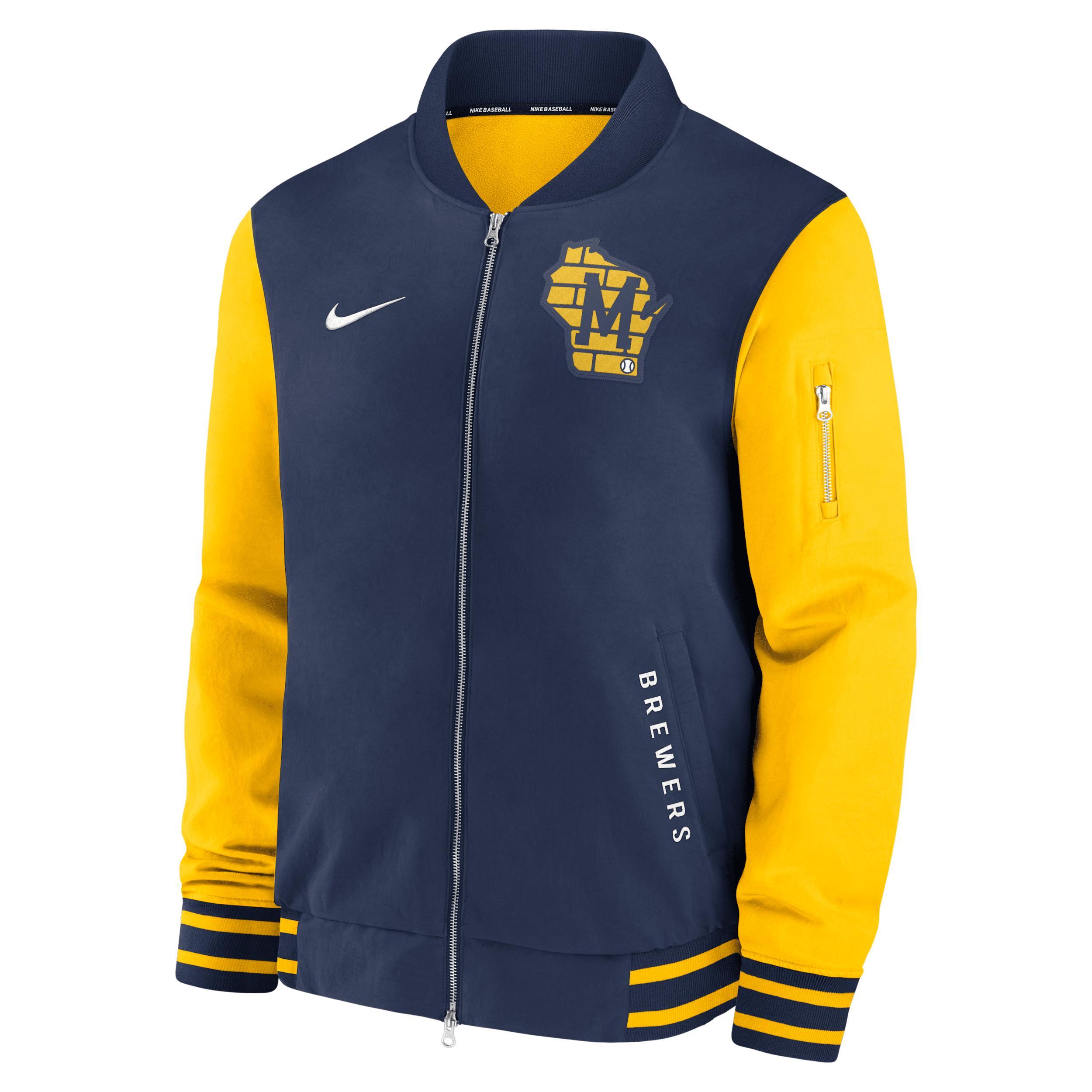 San Diego Padres Authentic Collection Dugout Nike Men's MLB Full-Zip Bomber Jacket Product Image