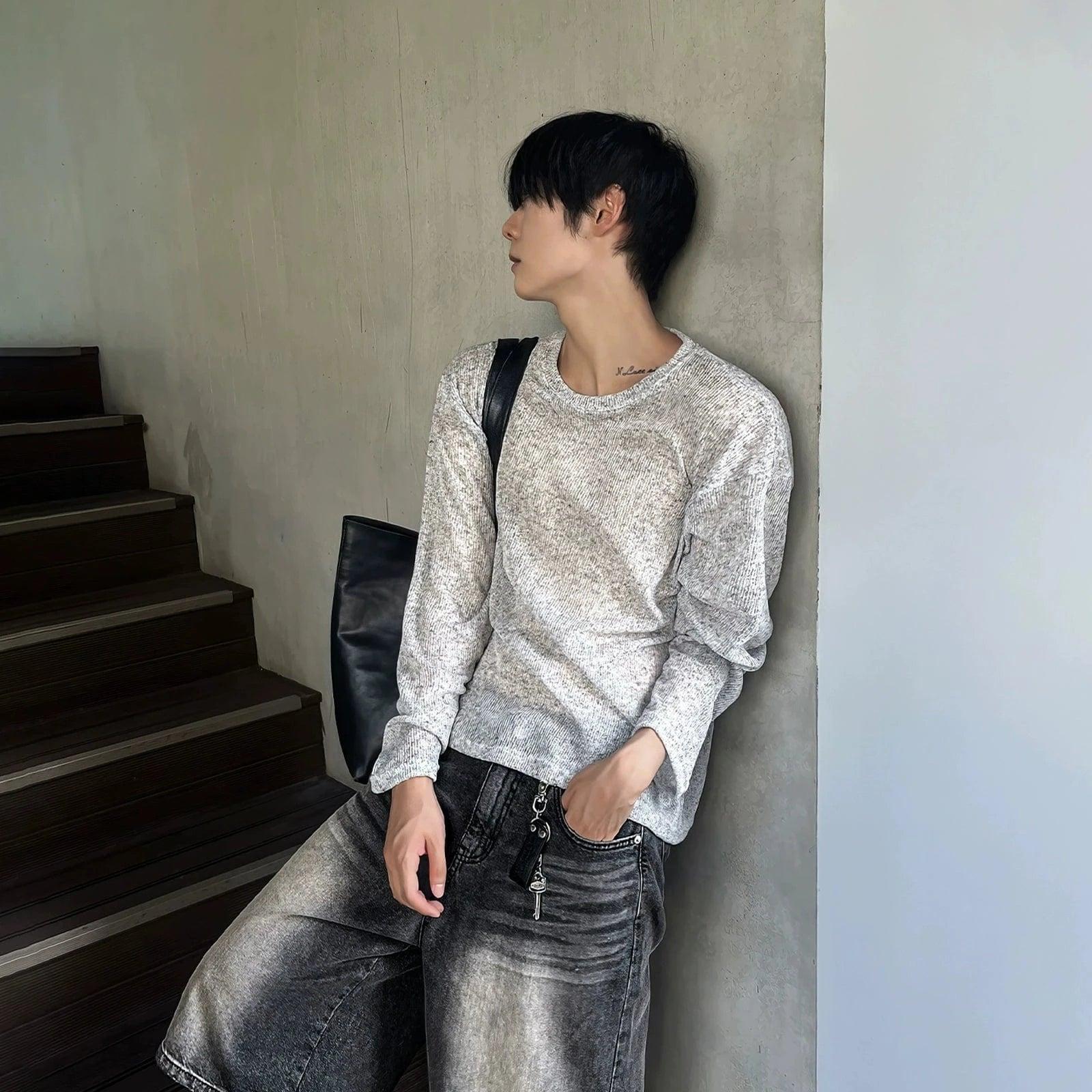 RT No. 13033 KNIT MESH SWEATER Product Image