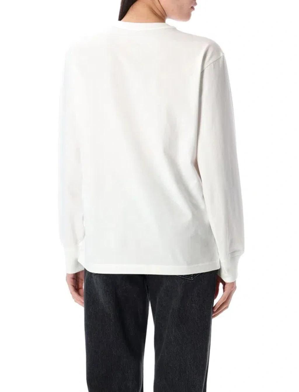 ALEXANDER WANG T Embossed Logo T-shirt In White Product Image