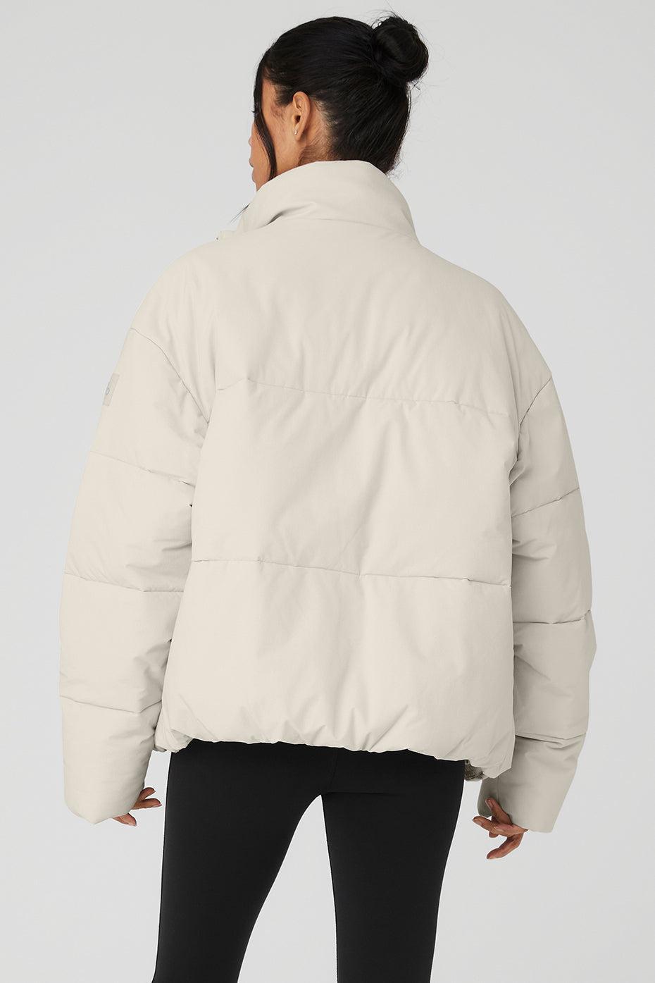 Stretch Woven Street Puffer - Bone Product Image