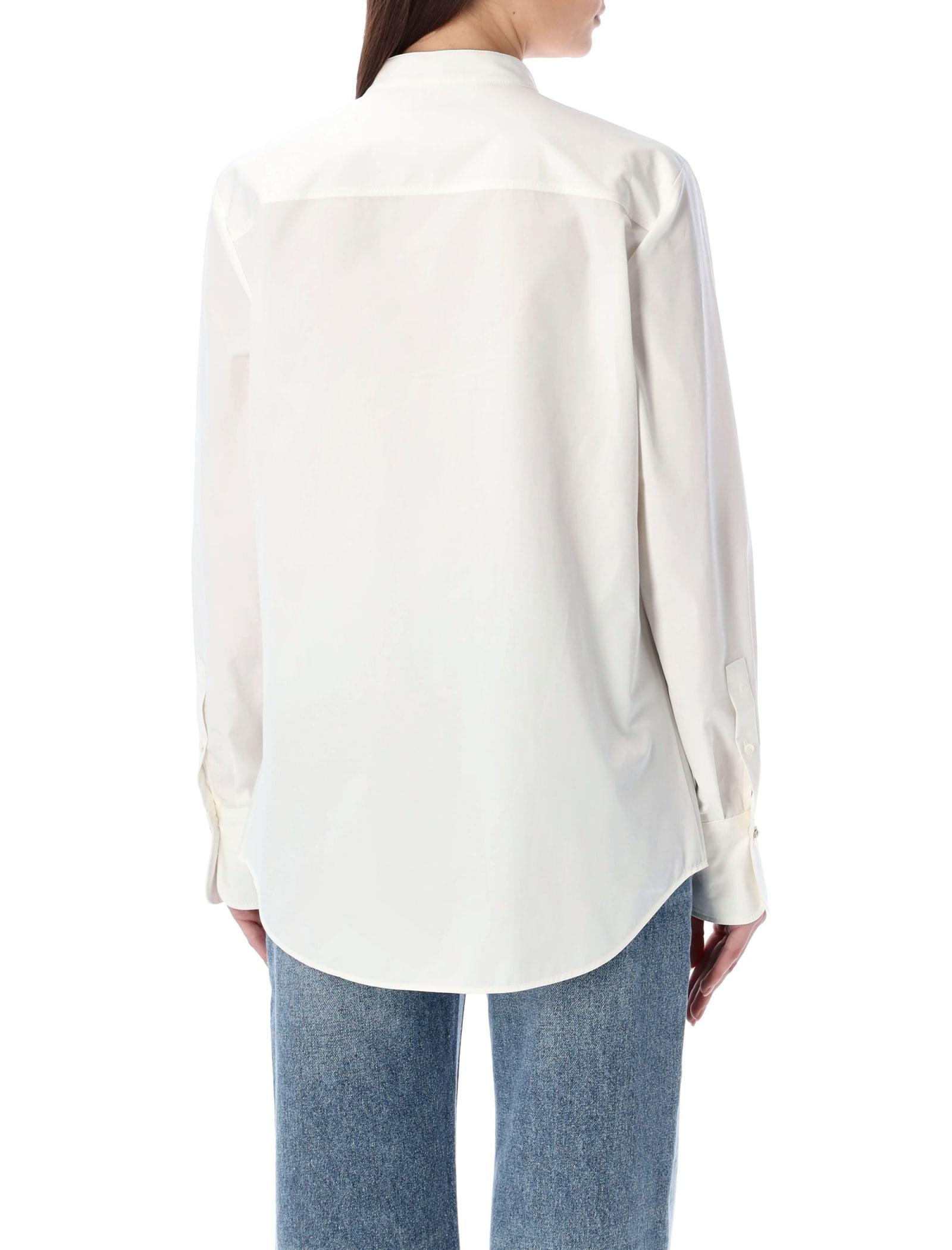 Cotton Blouse In White Product Image