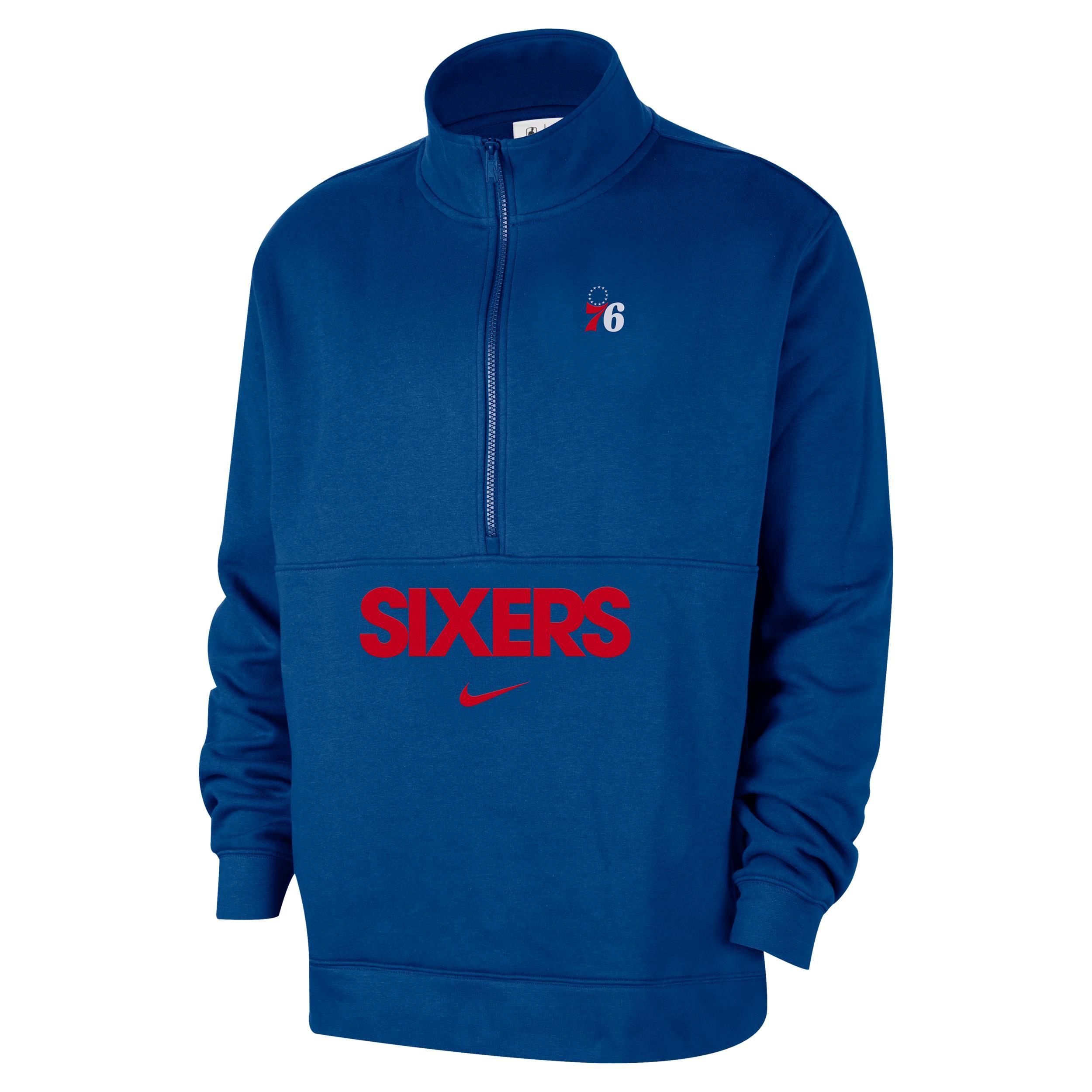 Philadelphia 76ers Club Courtside Nike Men's NBA 1/2-Zip Top Product Image