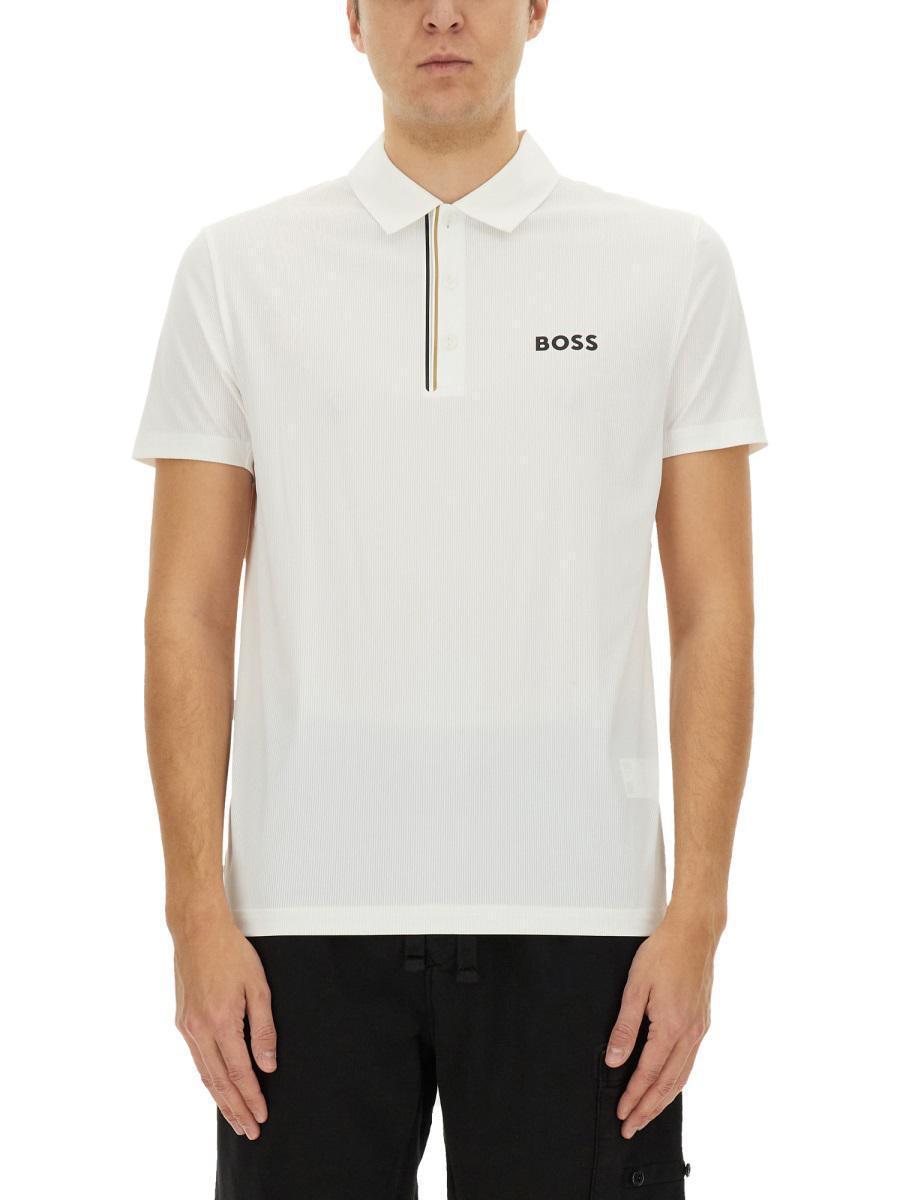HUGO BOSS Boss  Paddy Polo Shirt In White Product Image