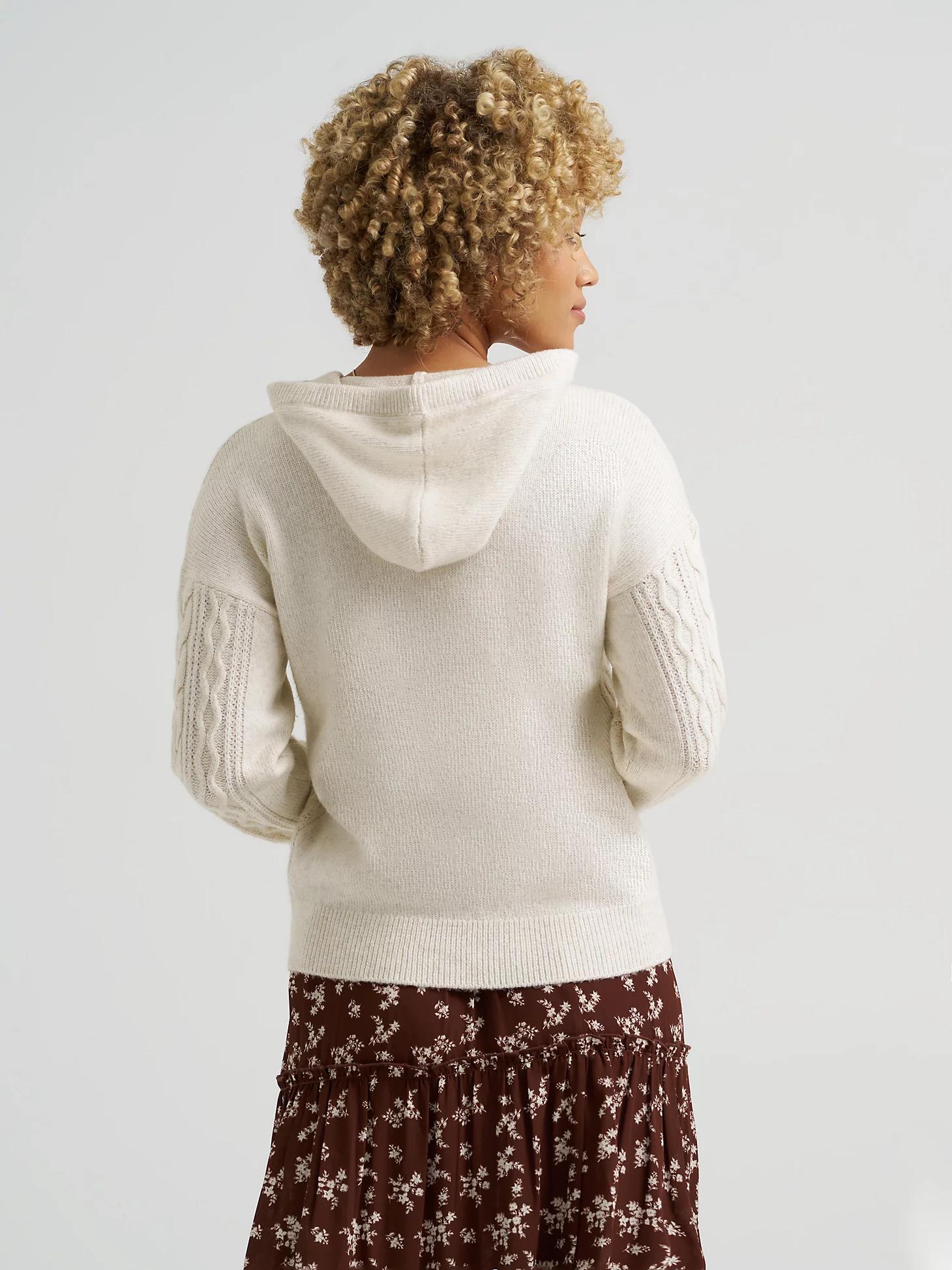 Women's Cable Knit Hooded Sweater | Women's Tops & Tees | Lee® Product Image