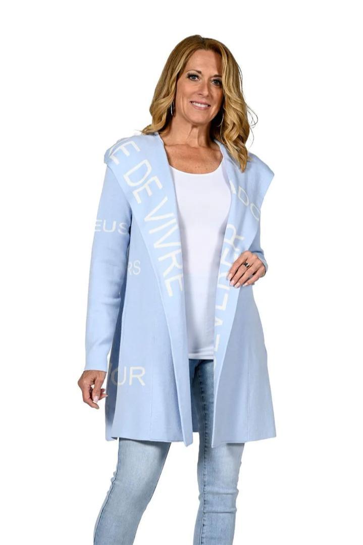 Hooded Knit Coatigan Product Image