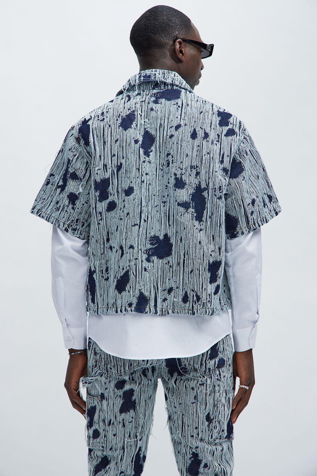 Riley Frayed Denim Shirt - Indigo Product Image