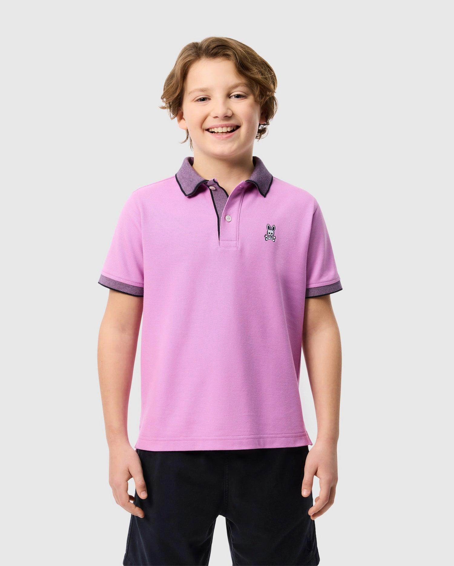 KIDS RIVIERA PIQUE POLO SHIRT - B0K640C200 Product Image