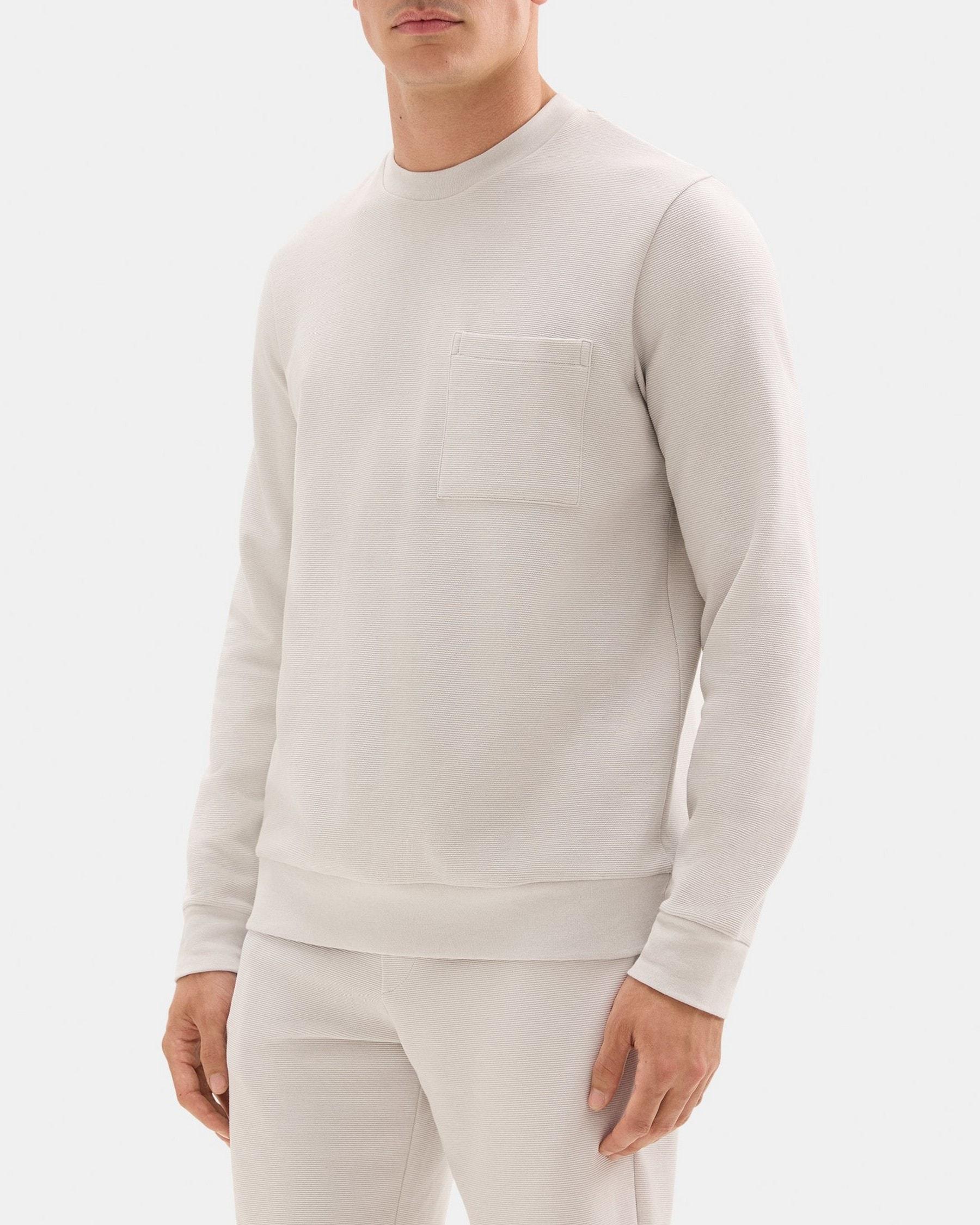 Patch Pocket Sweatshirt in Stretch Cotton Terry Product Image