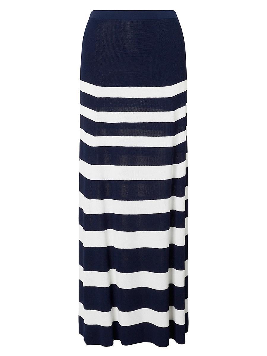 Womens Swirling Striped Maxi Skirt Product Image