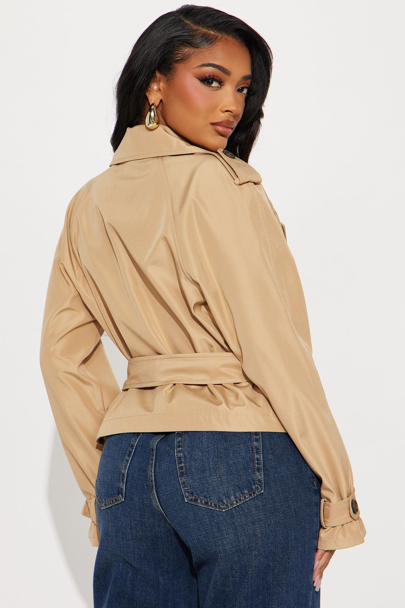 Simone Cropped Trench - Khaki Product Image