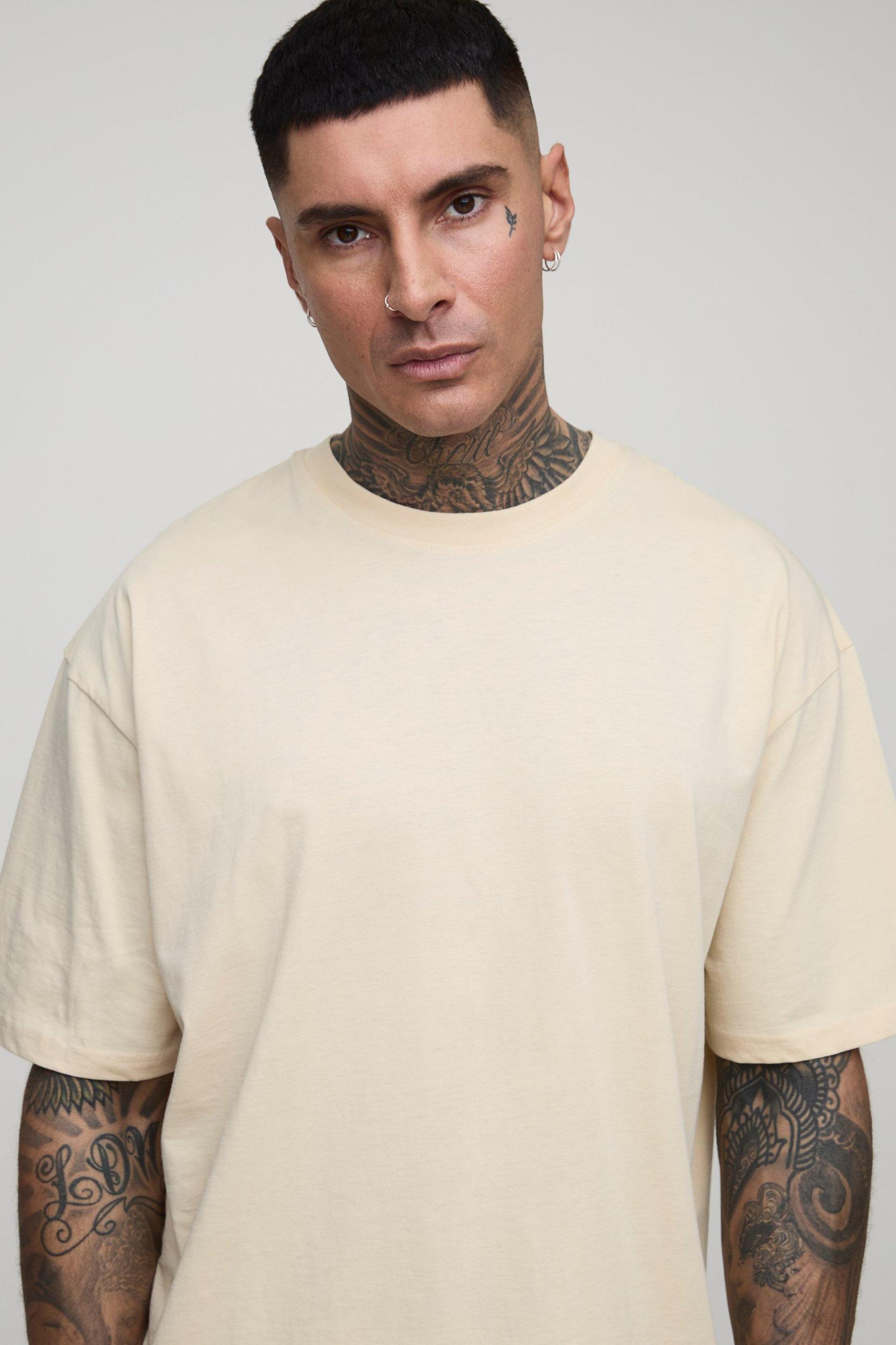 Tall Basic Oversized Fit Crew Neck T-Shirt | boohooMAN USA Product Image