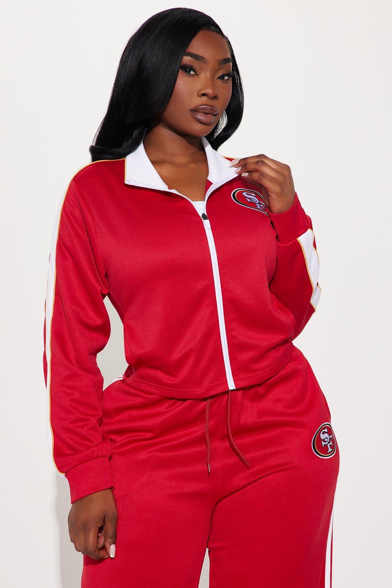 49ers Nation Zip Up Track Jacket - Red Product Image