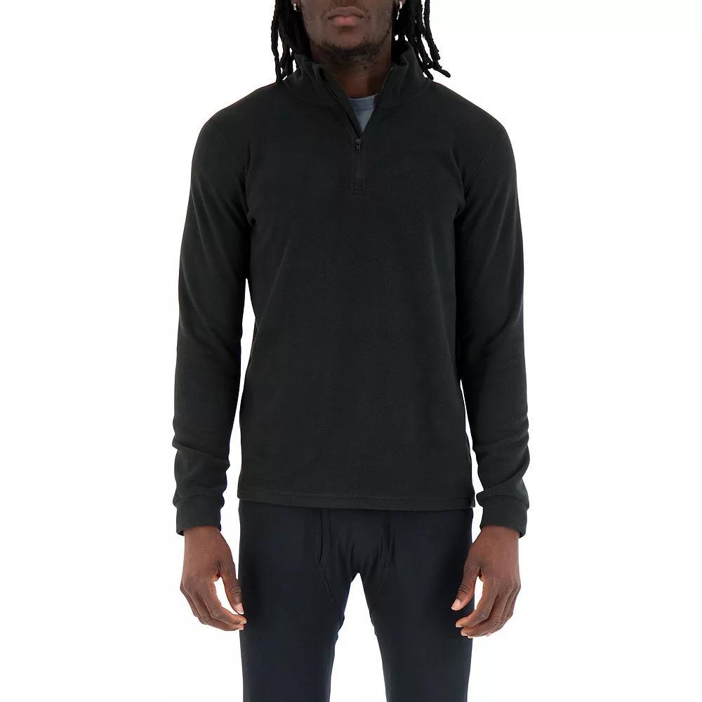 Men's Heat Holders Original Thermal XX-Warm Quarter-Zip Base Layer Top, Size: XL, Black Product Image