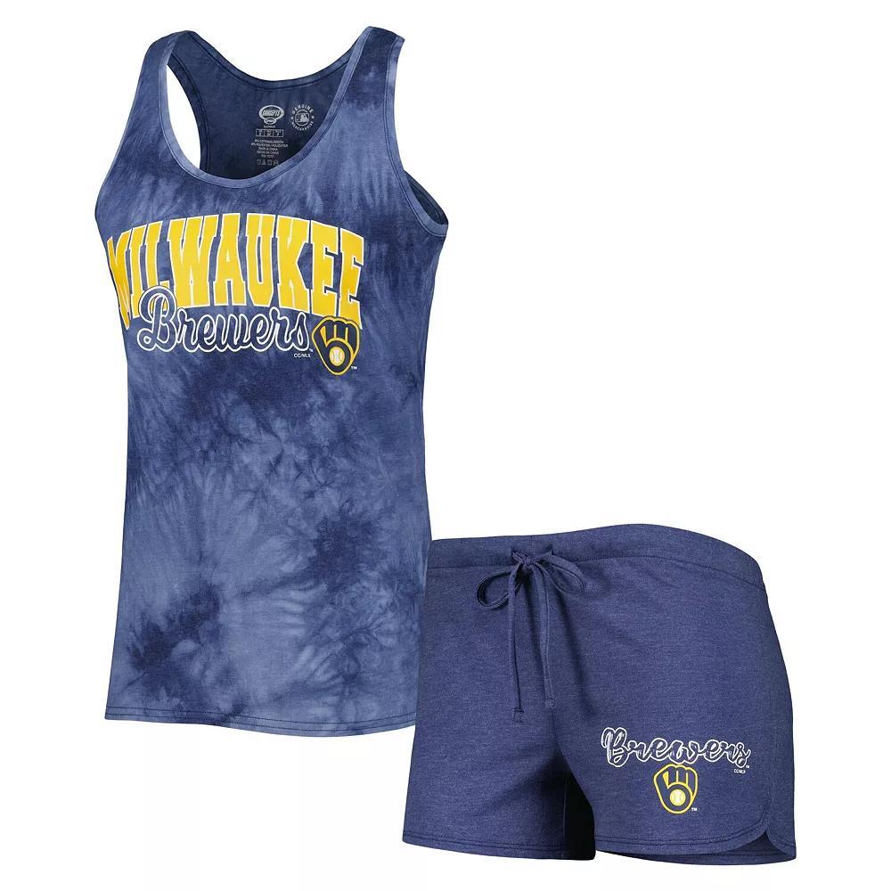 Women's Concepts Sport Navy Houston Astros Billboard Racerback Tank Top & Shorts Sleep Set, Size: XL, Blue Product Image