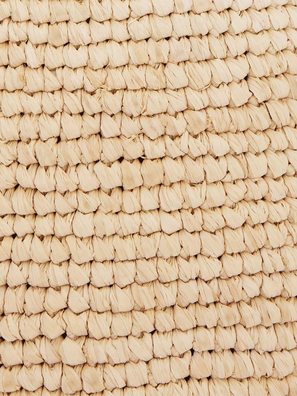 logo-embroidered raffia tote bag Product Image