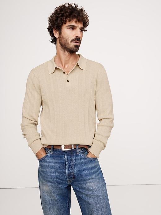 Cotton Sweater Polo Product Image