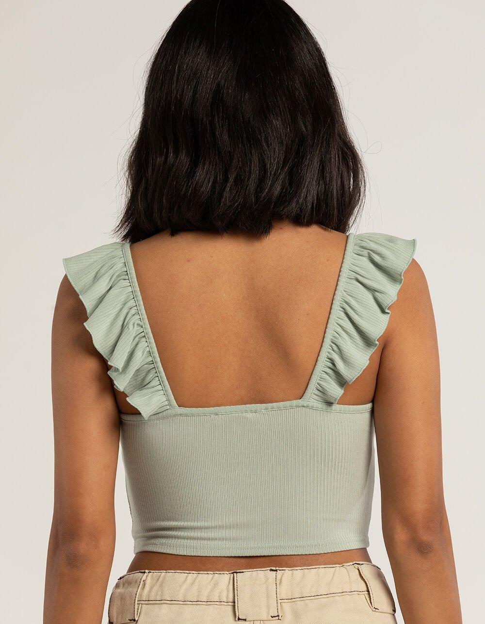 RSQ Womens Flutter Sleeve Cami - SAGE Product Image