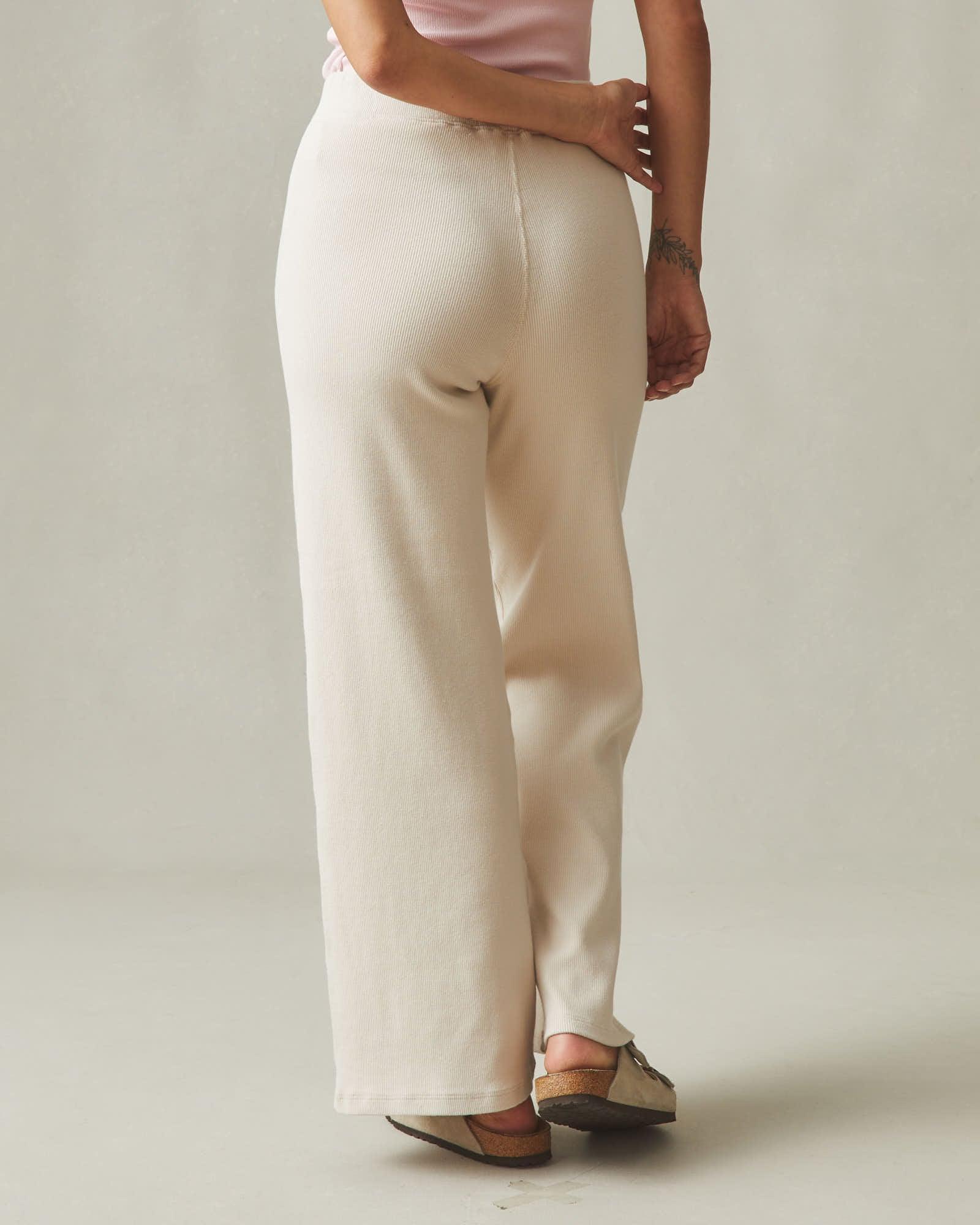 Women's Pull-On Rib Pant - Oatmeal Product Image