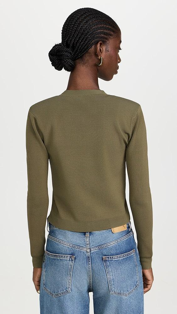 L'AGENCE Toulouse Crop Crew Neck Cardigan | Shopbop Product Image