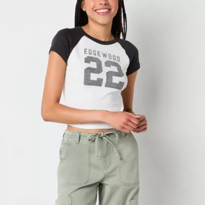Arizona Womens Juniors Crew Neck Short Sleeve T-Shirt Product Image