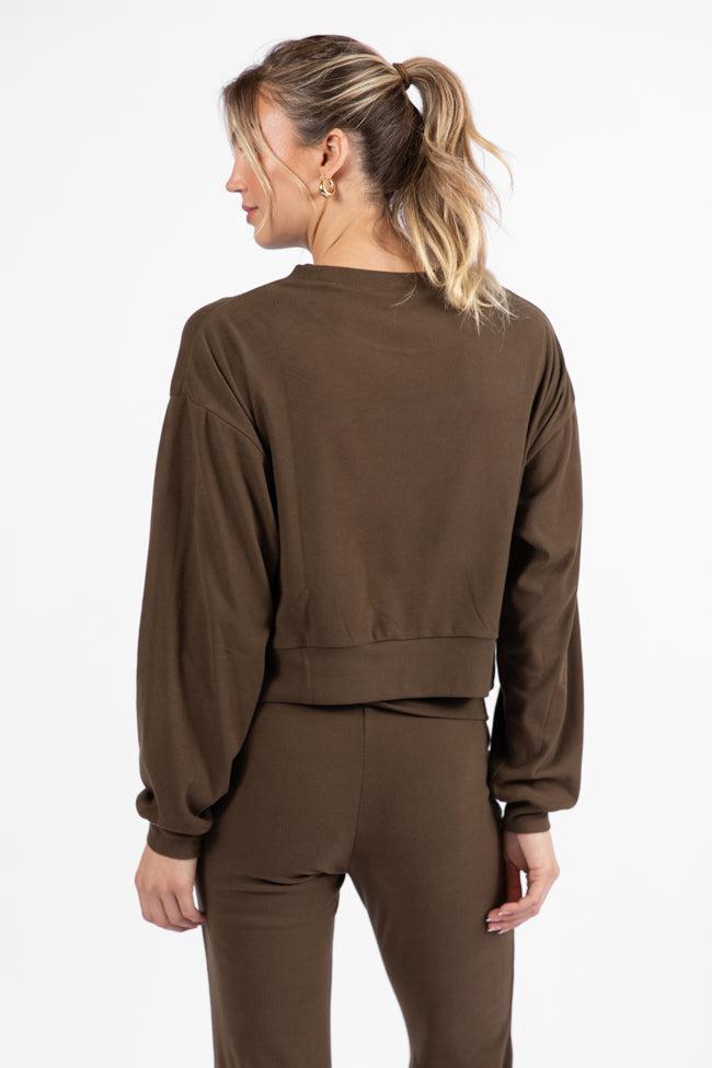 In A Dream Brown Super Soft Pullover FINAL SALE Product Image